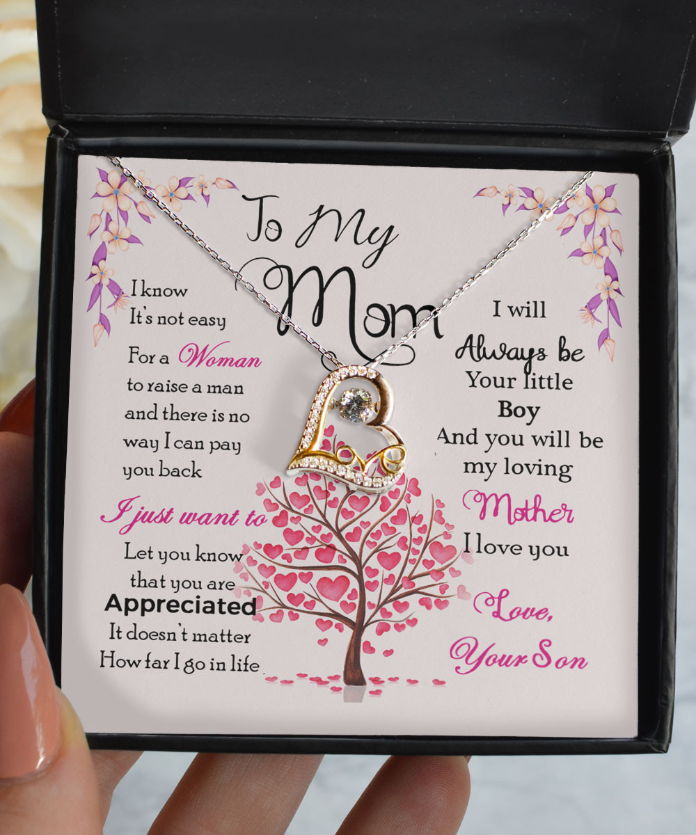 Mom Necklace You Will Be My Loving Mother Love Dancing Necklace From Son To Mother